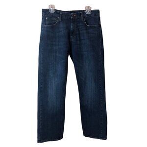 Mens Wrangler BlueJeans Relaxed Fit 33 X 30 Red Logo Classic 5-Pocket Jeans Work